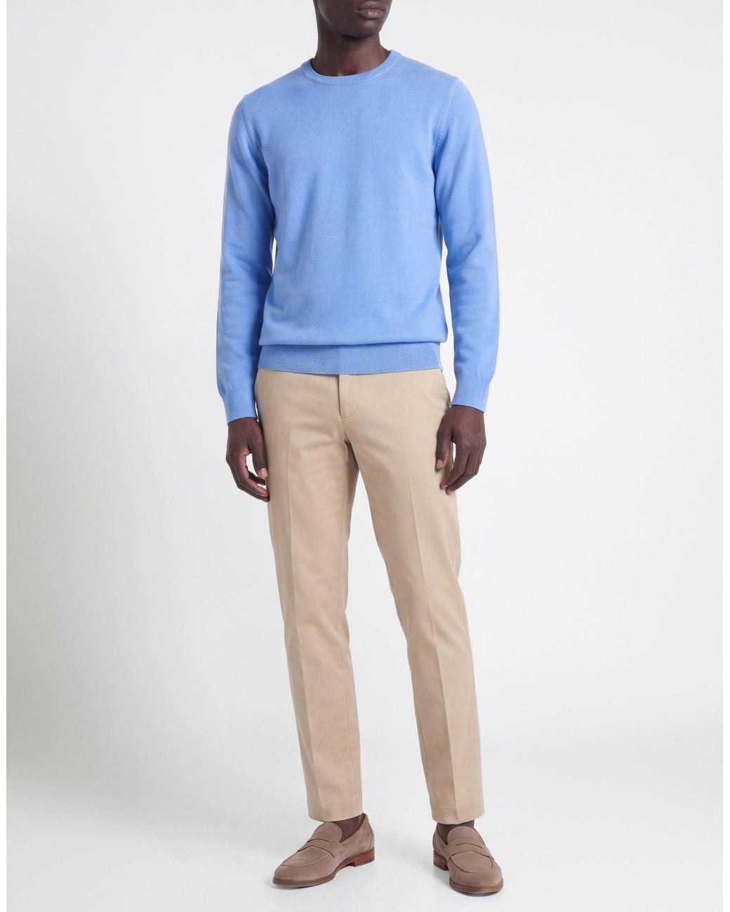 Della Ciana Blue Azure Sweater Merino Wool, Cashmere for men