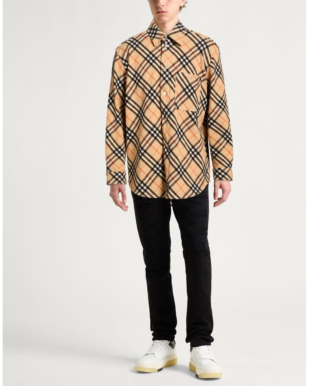 Burberry Natural Sand Jacket Wool for men