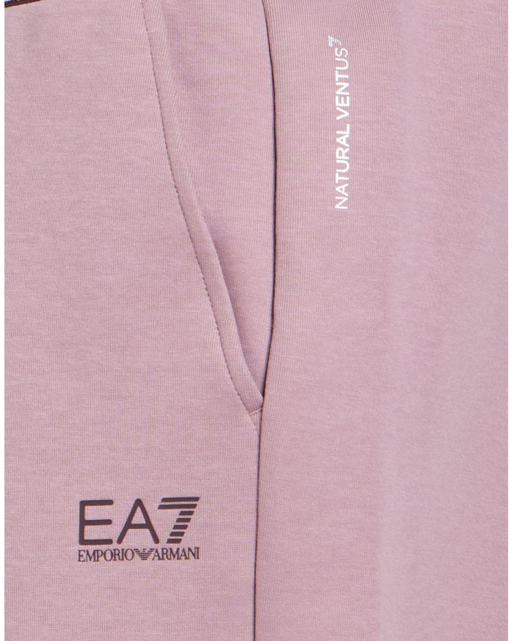 EA7 Pink Pants Cotton, Polyester