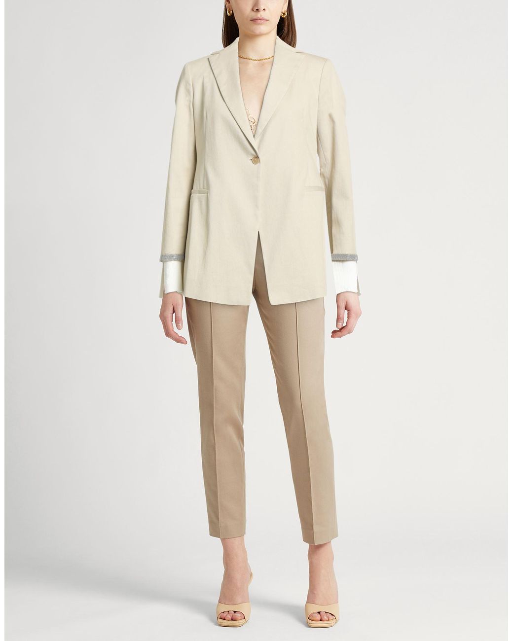 Fabiana Filippi Natural Blazer Cotton, Ecobrass
