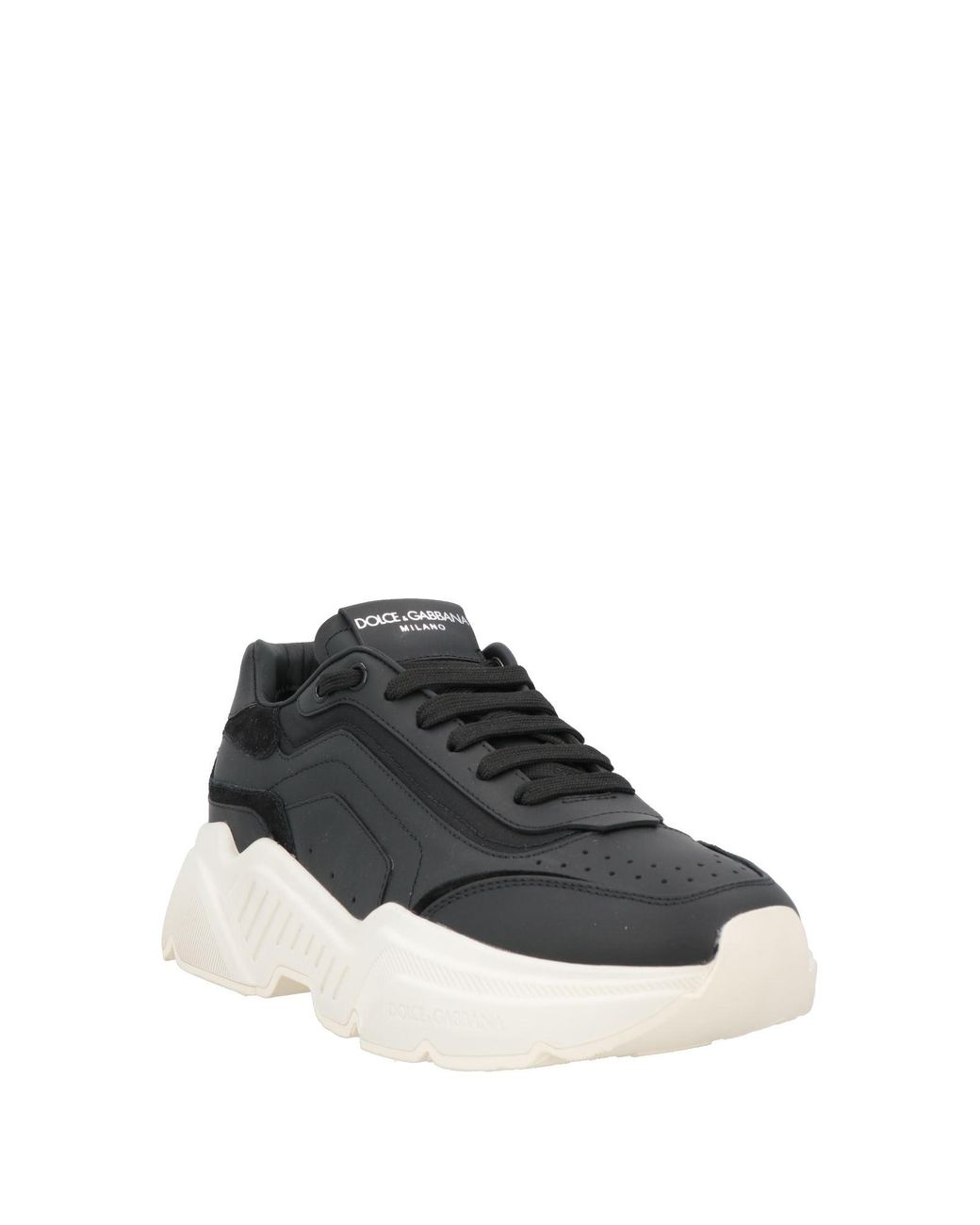 Dolce & Gabbana Black Sneakers Calfskin, Textile Fibers