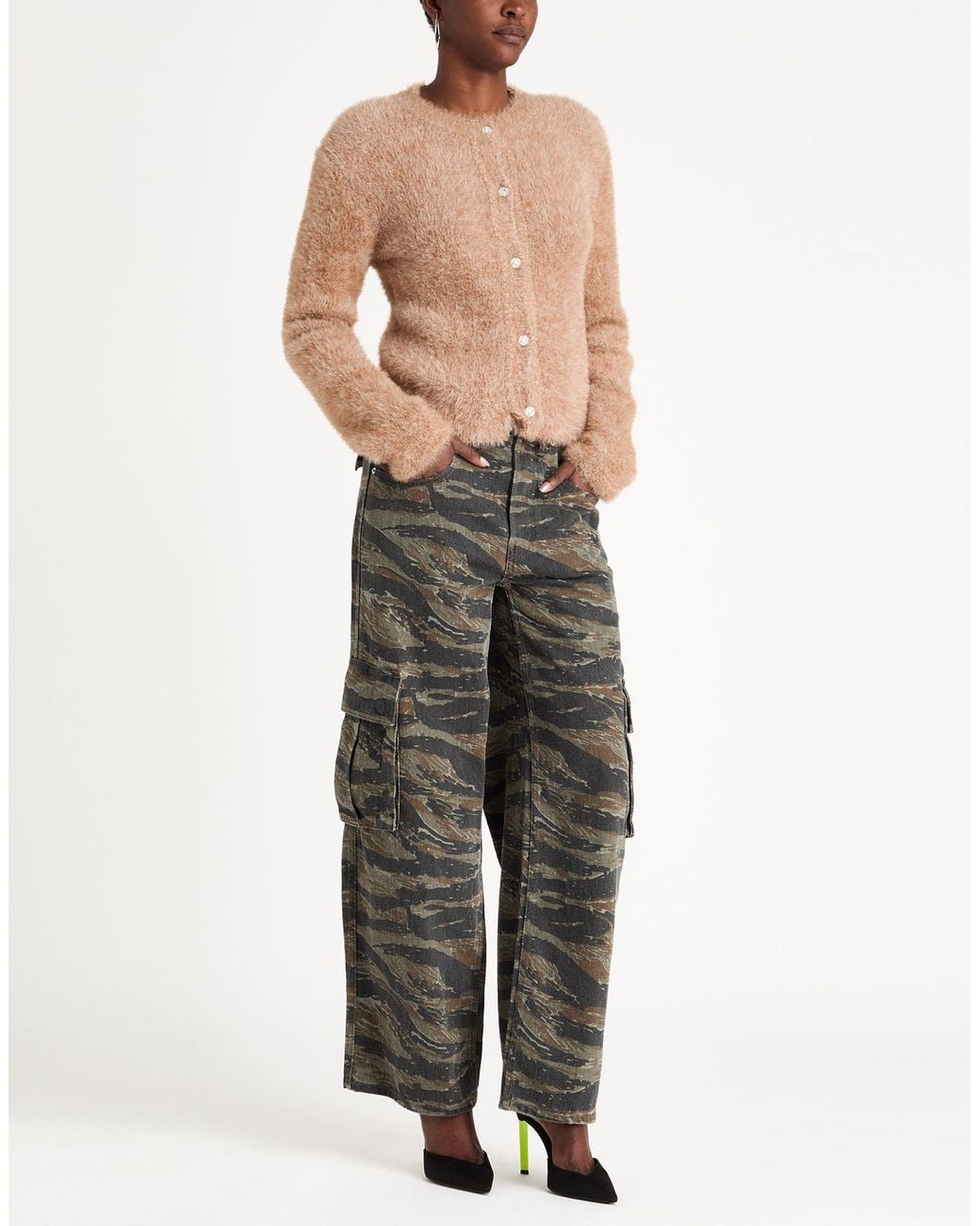 Akep Natural Camel Cardigan Polyamide