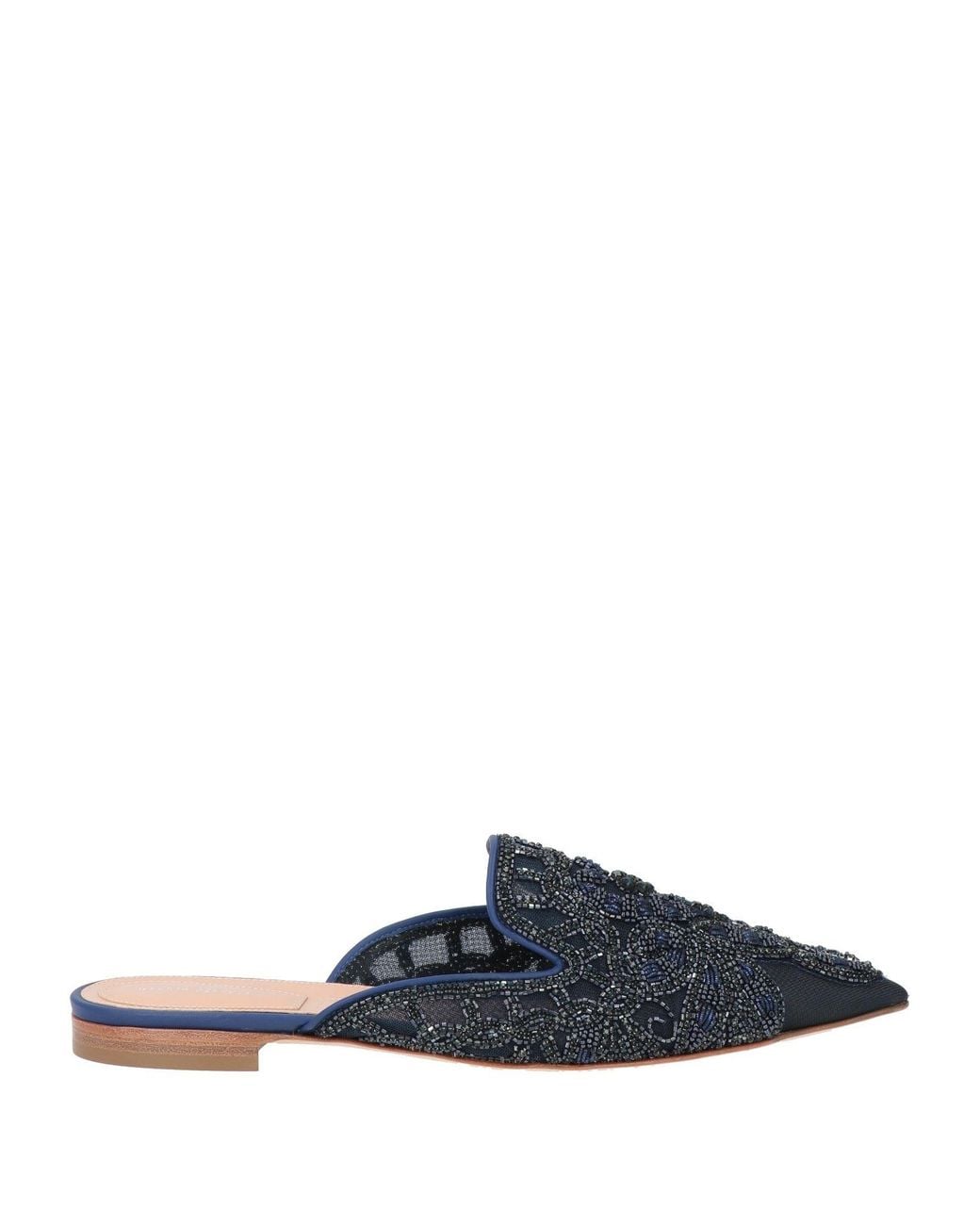 Alberta Ferretti Blue Mules & Clogs Textile Fibers