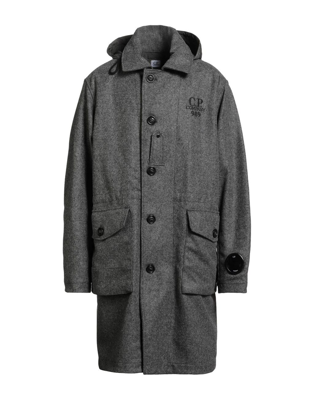 C P Company Gray Coat Wool for men