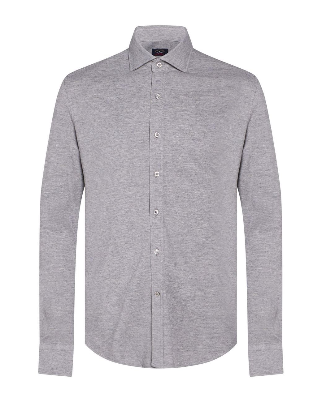 Paul & Shark Gray Light Shirt Cotton, Cashmere for men