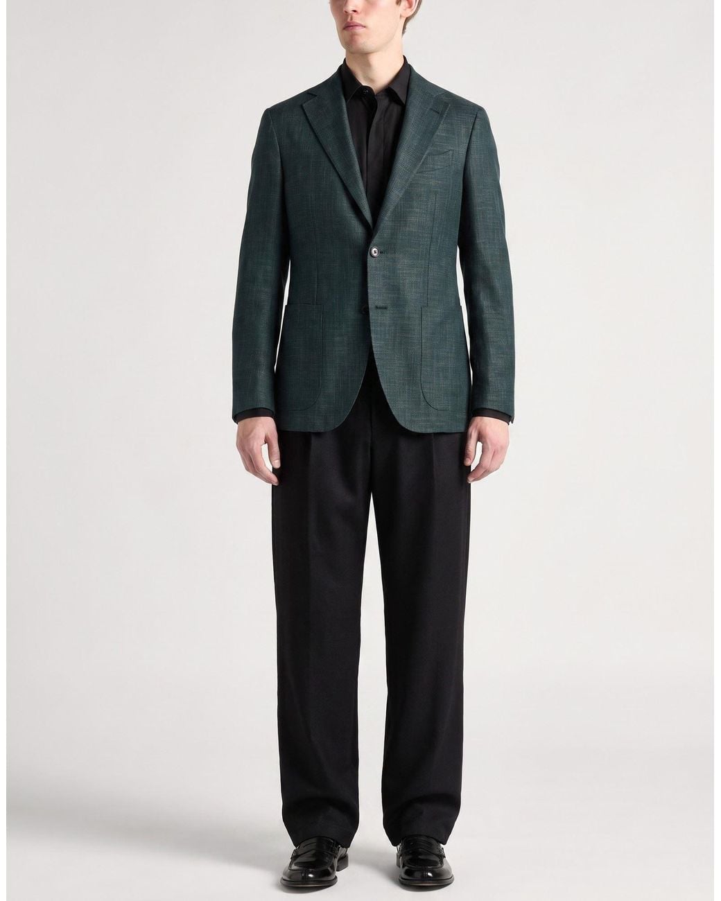 Caruso Green Blazer for men