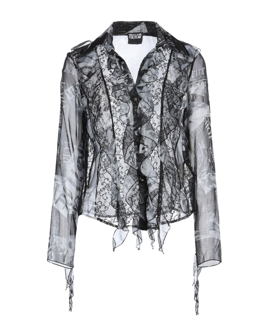 Versace Jeans Couture Gray Shirt Polyester