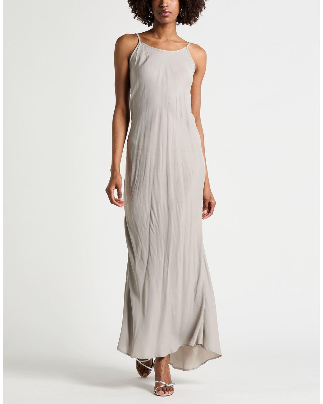 Masnada White Maxi Dress Cupro