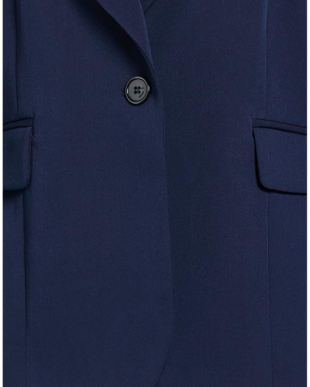 Liu Jo Blue Blazer Polyester, Viscose, Elastane