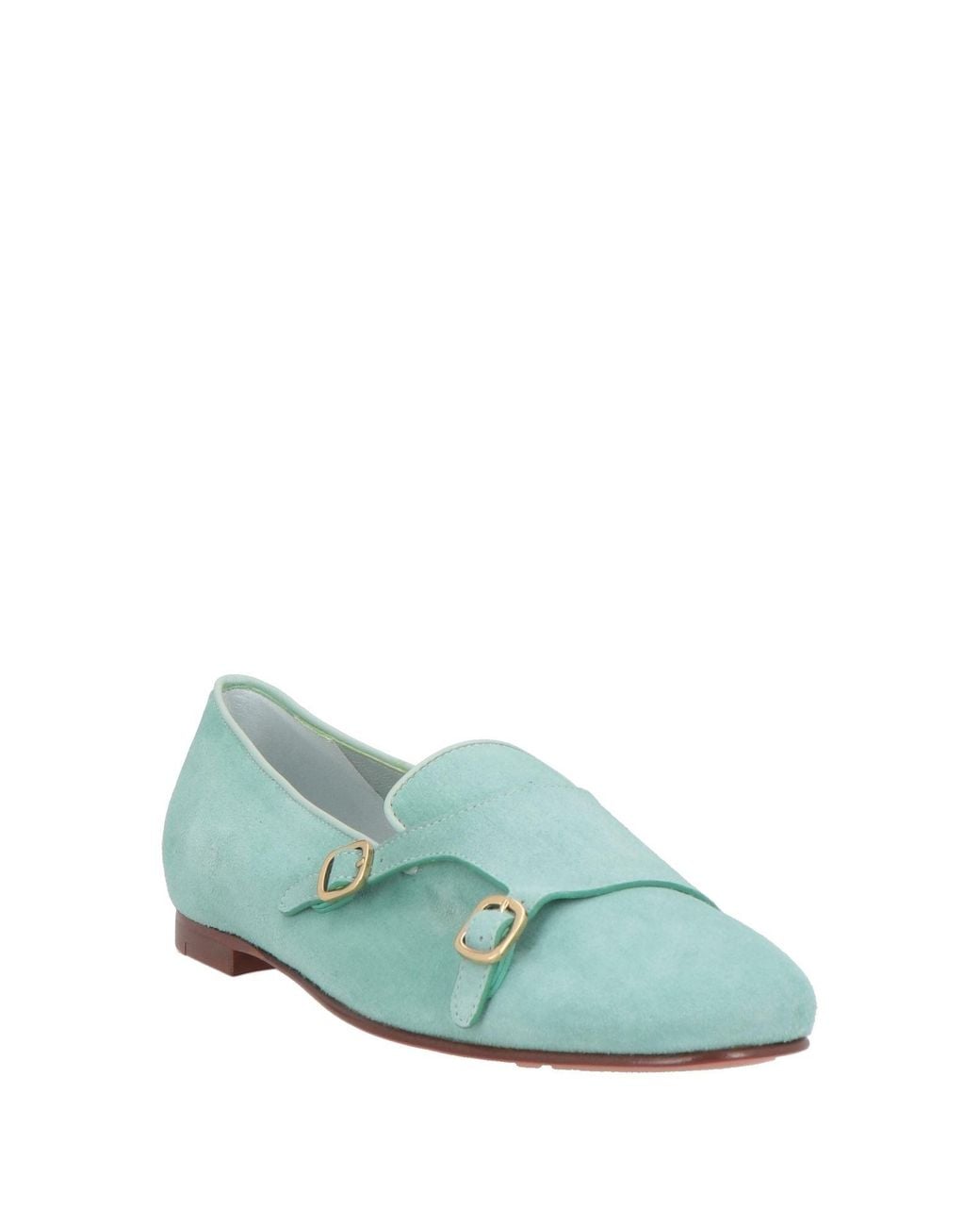 Santoni Green Loafers Leather