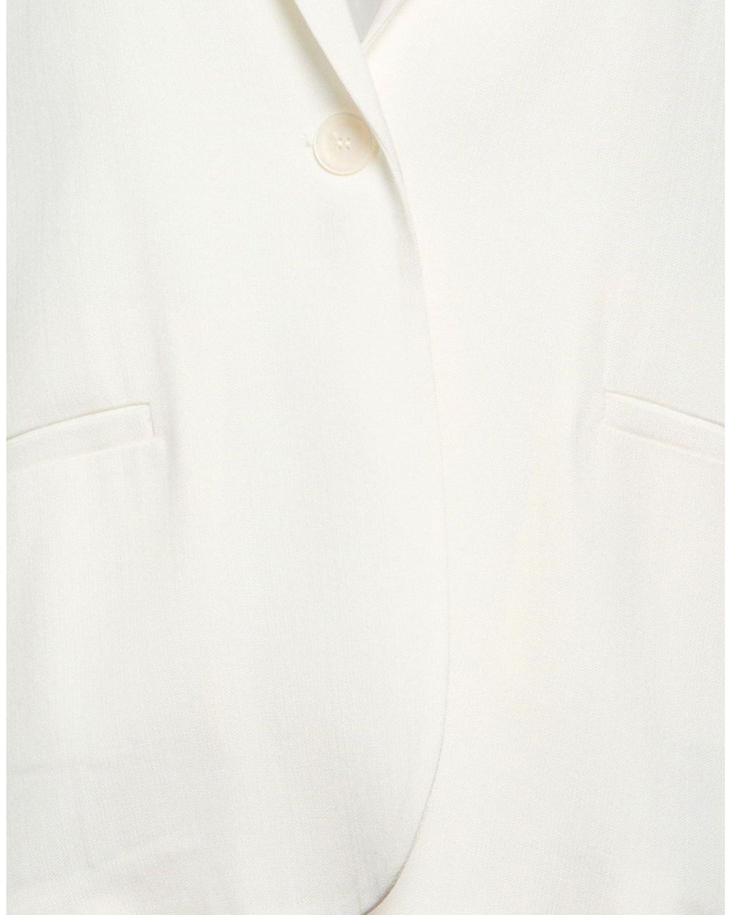 Jucca White Blazer Viscose, Wool