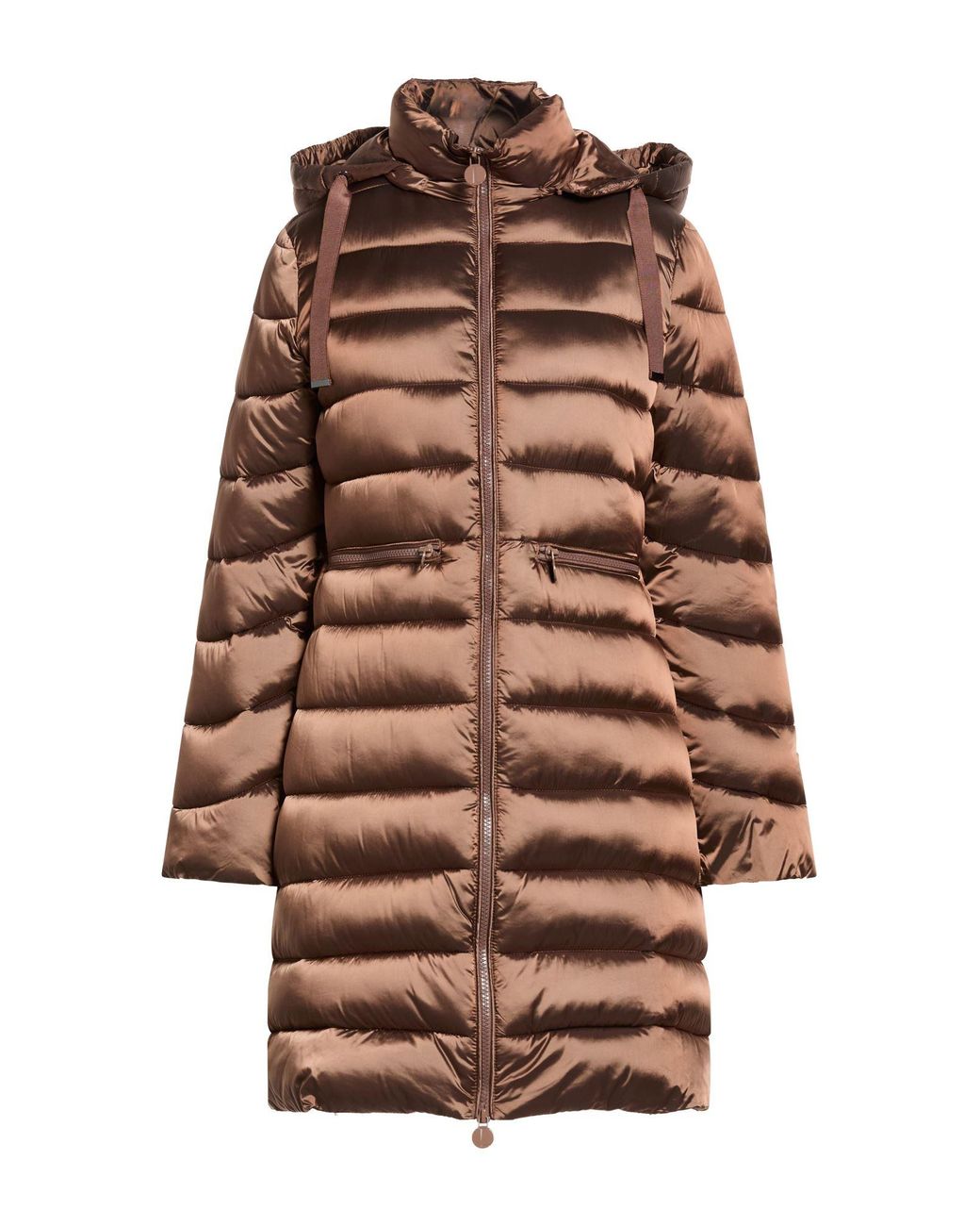 Diana Gallesi Brown Puffer Polyamide