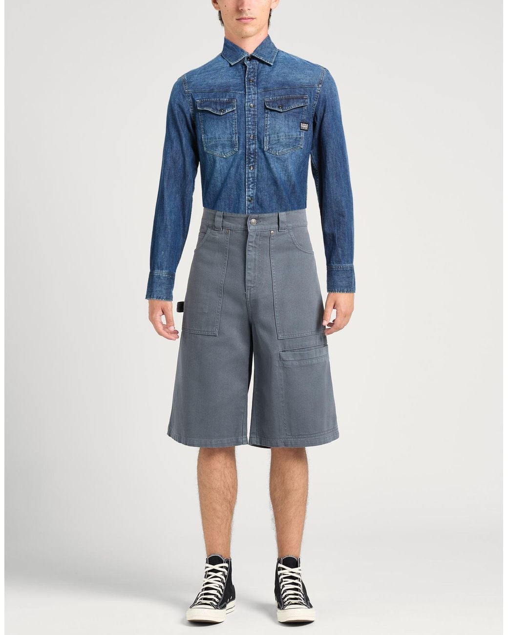 G-Star Blue Denim Shirts for men