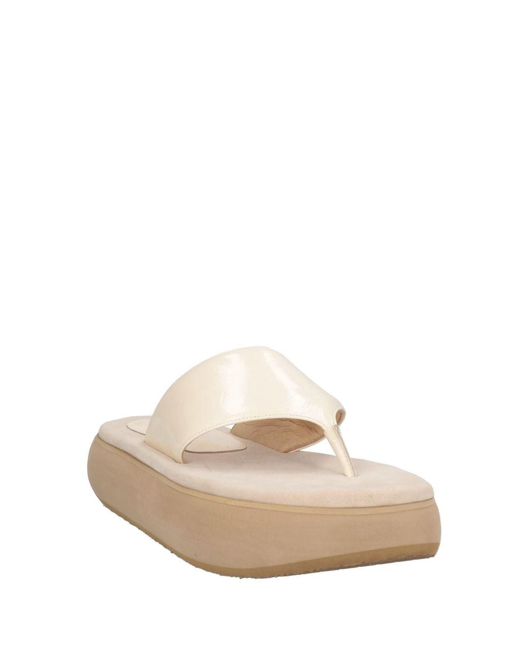 OSOI White Thong Sandal Goat Skin