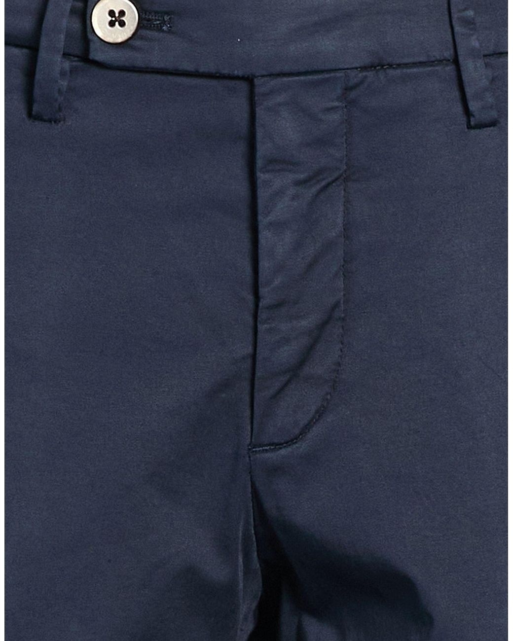 Michael Coal Blue Midnight Pants Cotton, Elastane for men