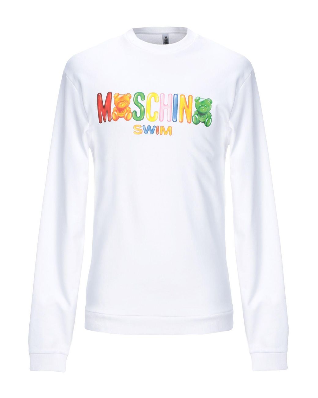 Moschino Cotton Sweatshirt in White for Men - Lyst
