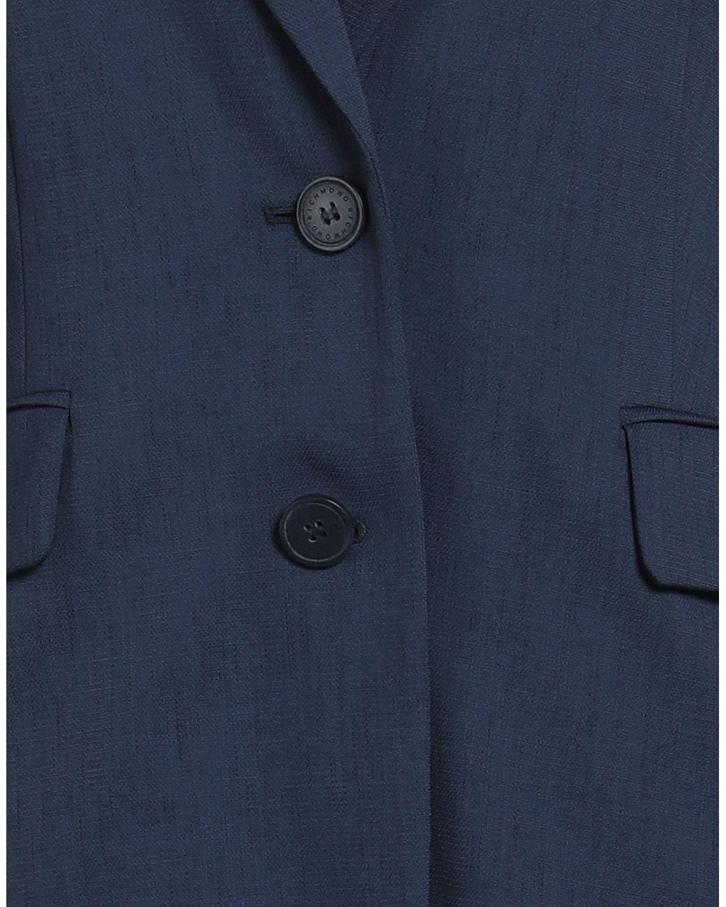 John Richmond Blue Blazer Polyester, Viscose, Elastane