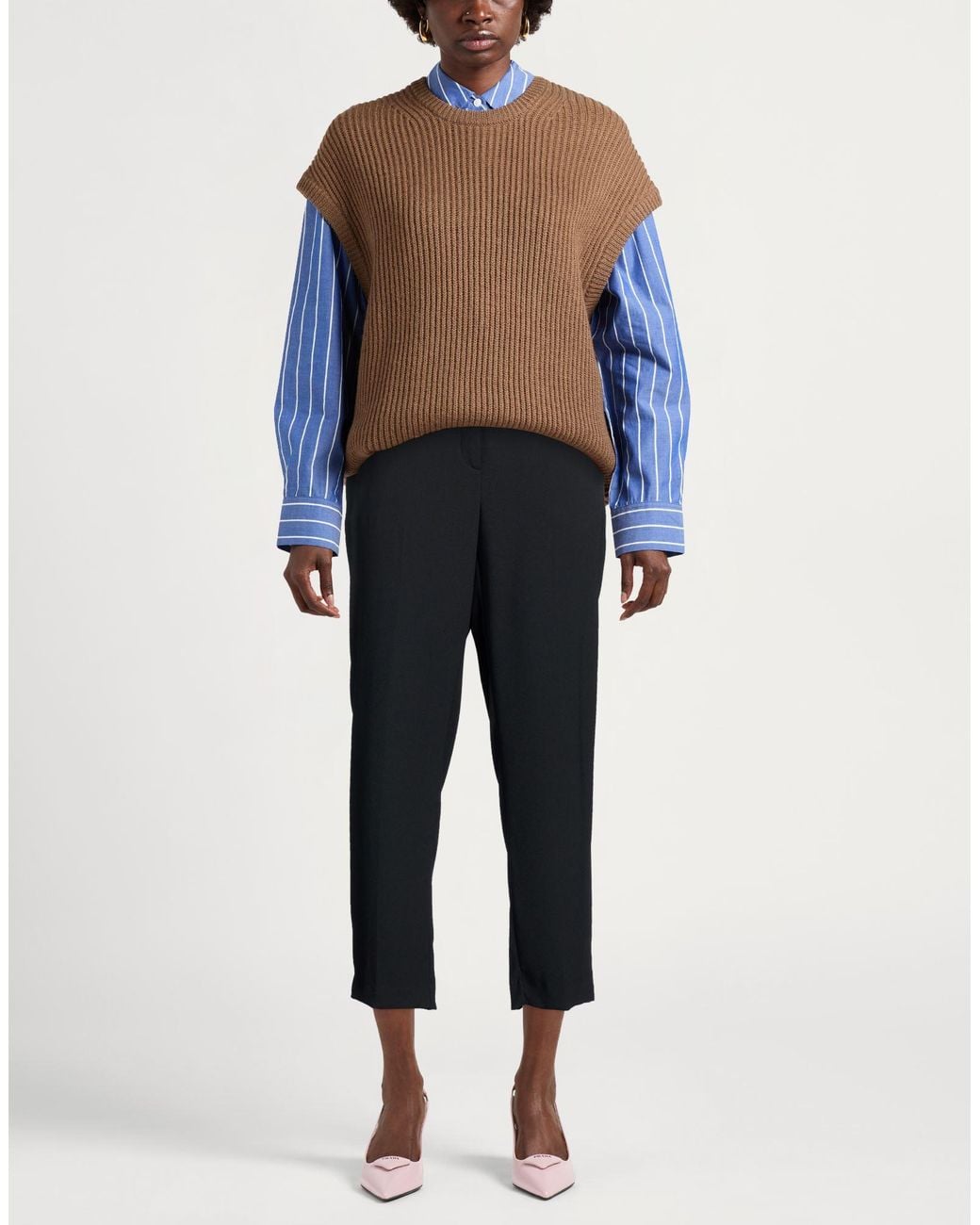 Ottod'Ame Blue Pants Acetate, Viscose