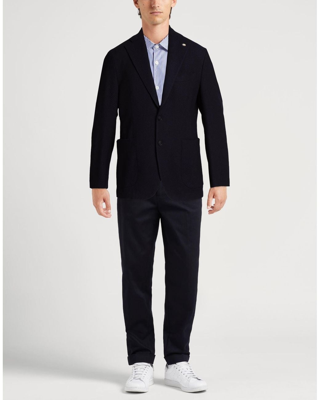 Manuel Ritz Blue Midnight Blazer Virgin Wool, Viscose, Polyester, Elastane for men