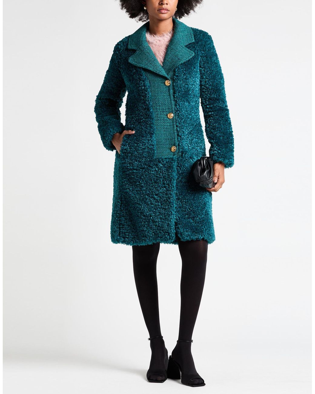 Boutique Moschino Green Shearling & Teddy