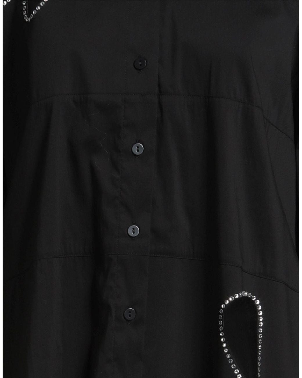 Jijil Black Shirt Cotton, Polyamide, Elastane