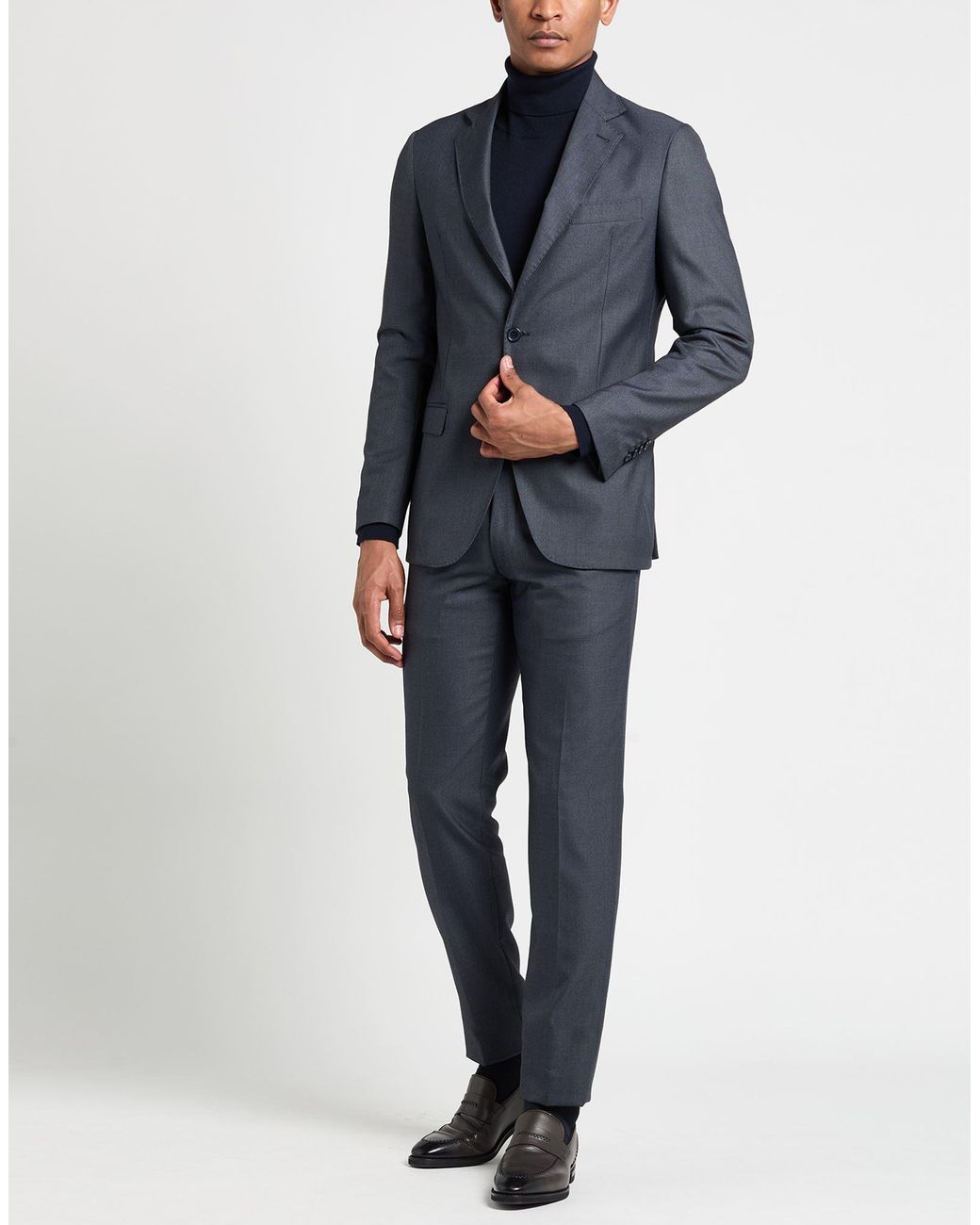 Exte Blue Suit Wool for men