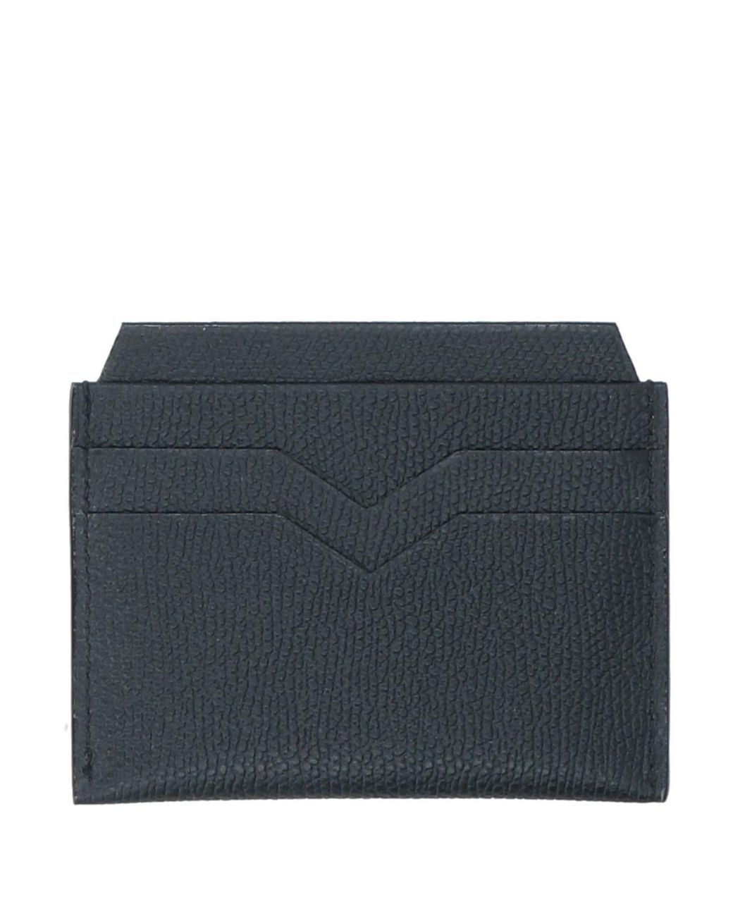 Valextra Blue Document Holder Bull Skin