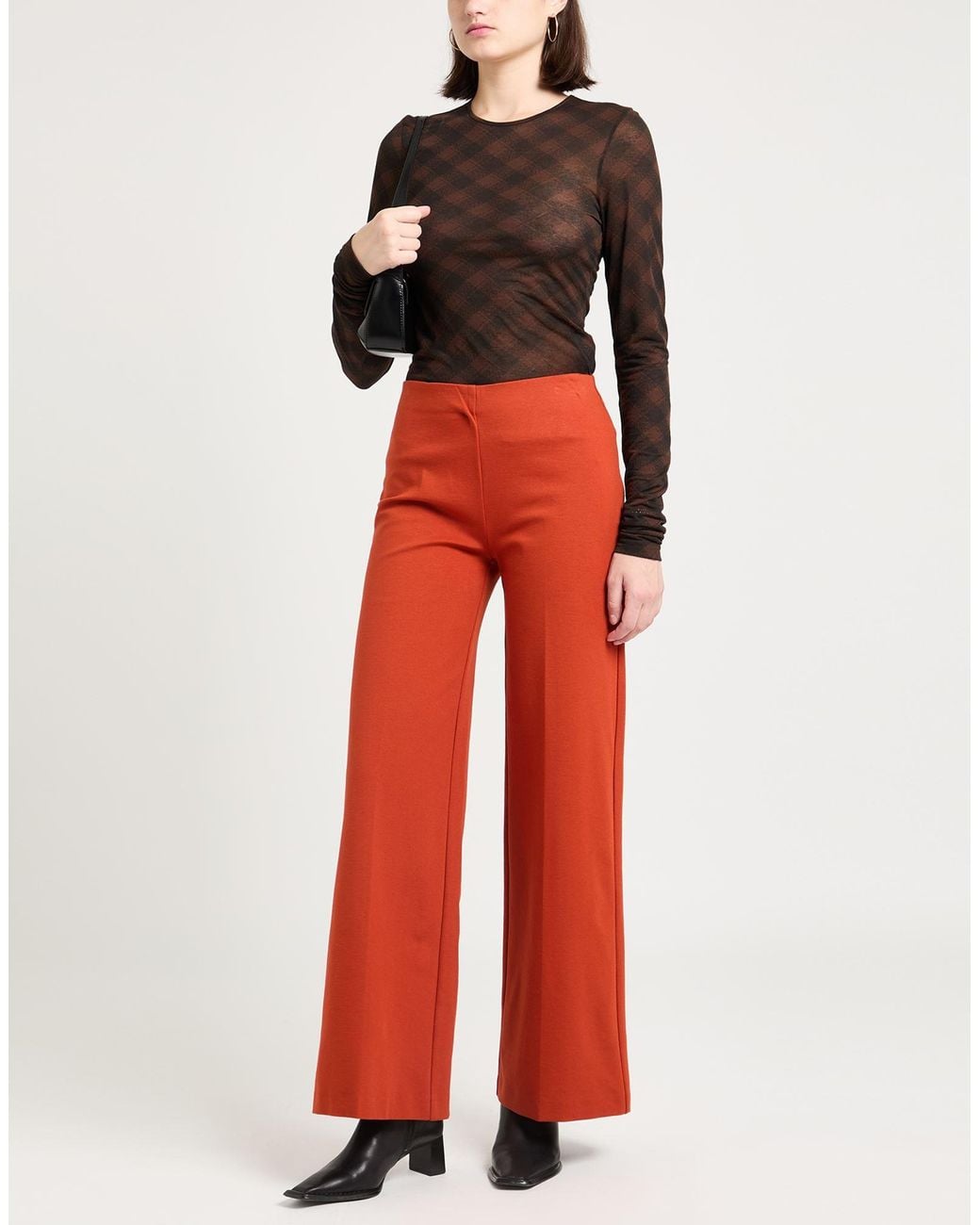 Jucca Red Pants Viscose, Polyamide, Elastane
