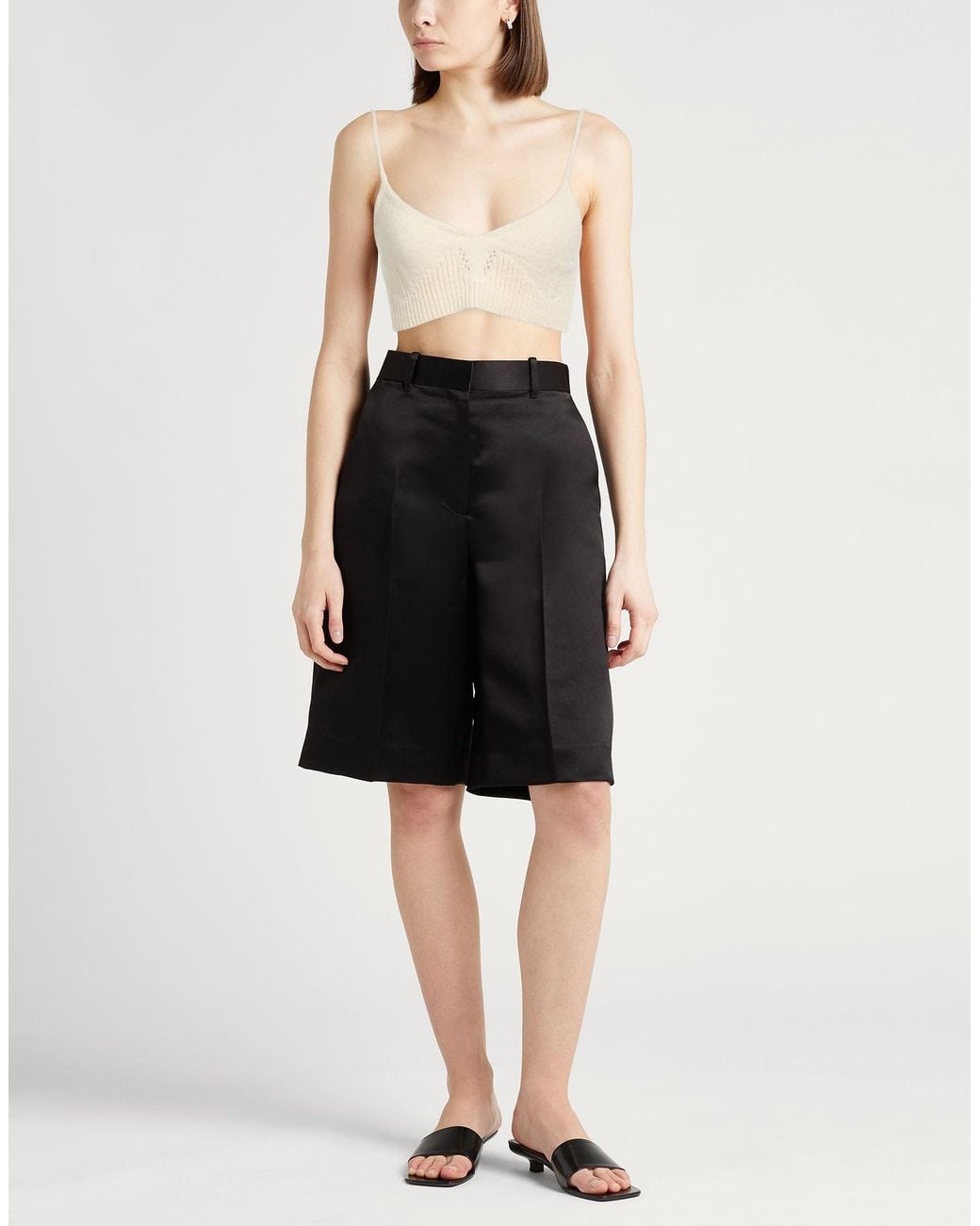 Jil Sander Natural Top Wool, Cotton, Polyamide, Elastane