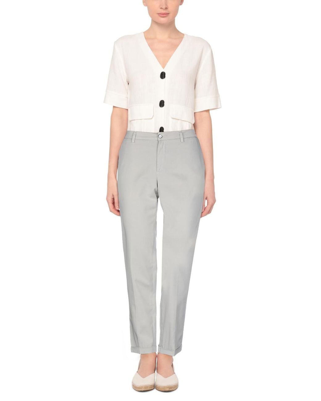 RE_HASH Gray Light Pants Cotton, Elastane