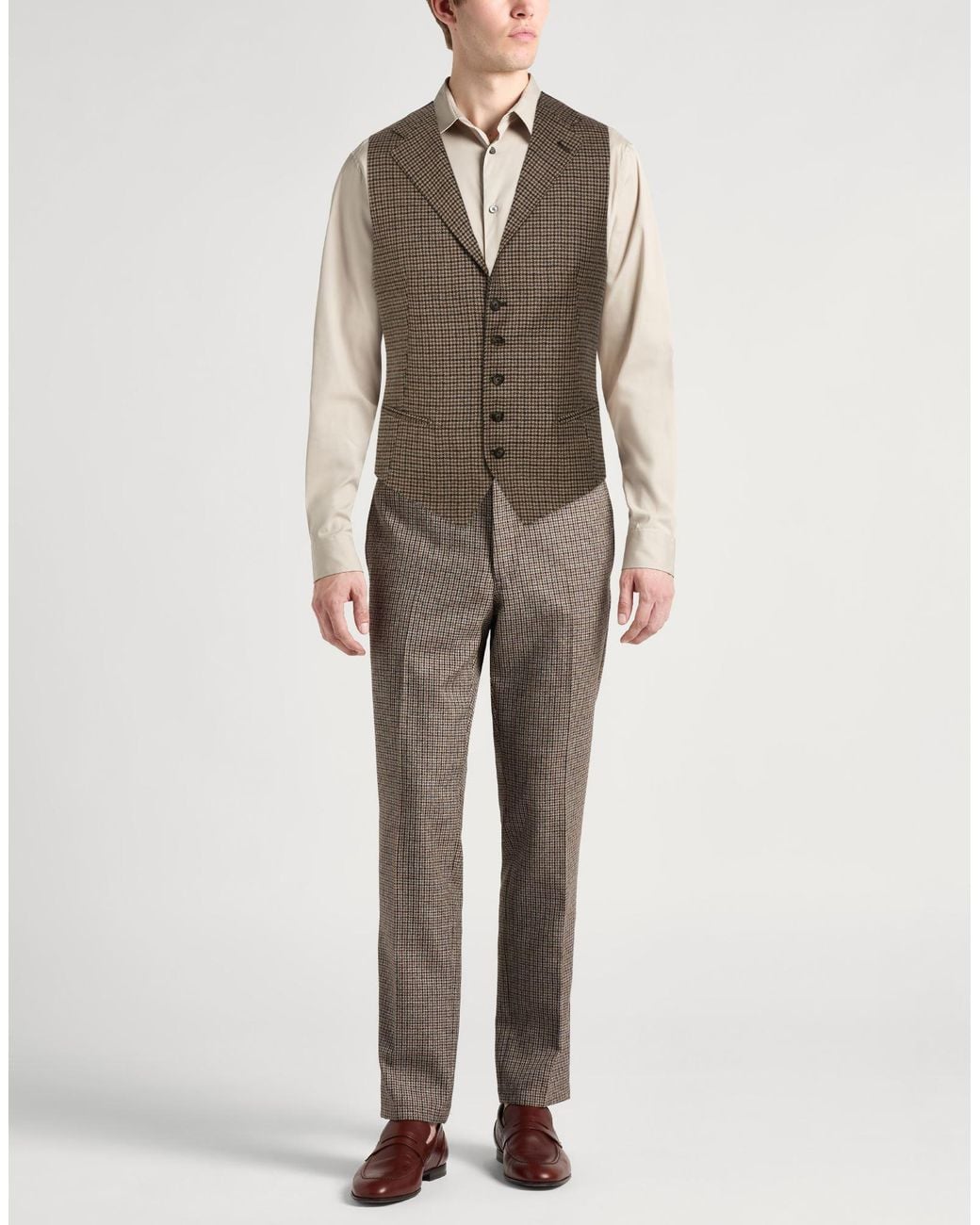 Tagliatore Green Tailored Vest Virgin Wool for men