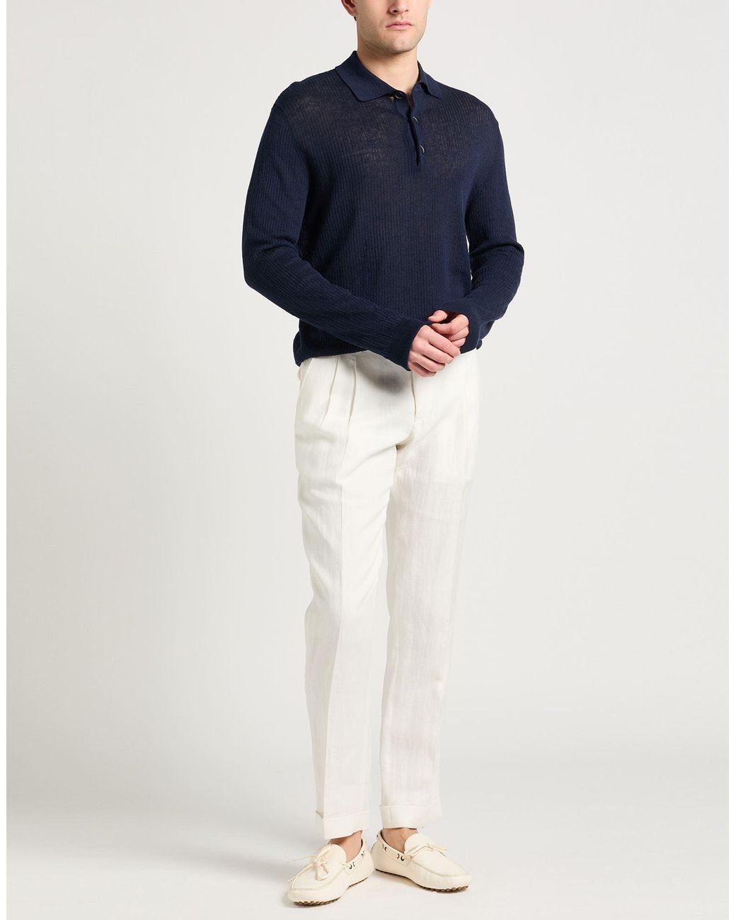 Barena Blue Sweater Linen, Cotton for men