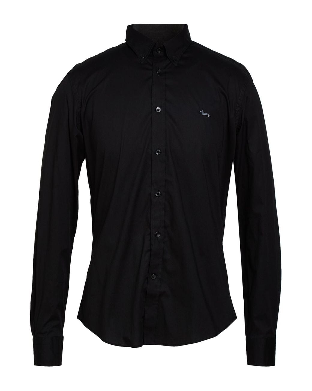 Harmont & Blaine Black Shirt Cotton, Elastane for men