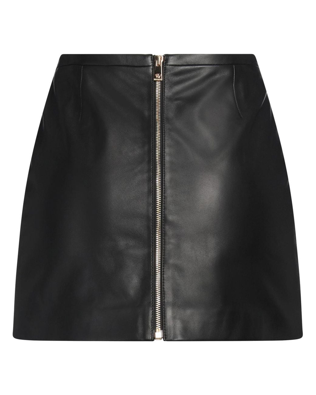 Versace Black Mini Skirt Lambskin