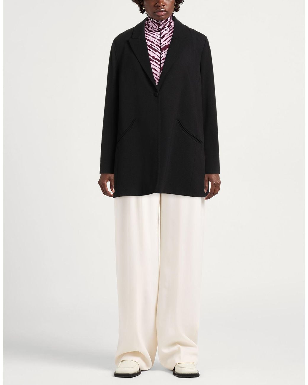 Suoli Black Blazer Viscose, Polyamide, Elastane