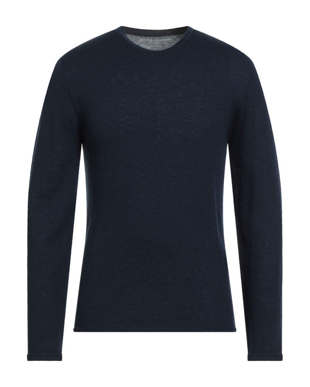Majestic Filatures Blue Sweater Cashmere for men