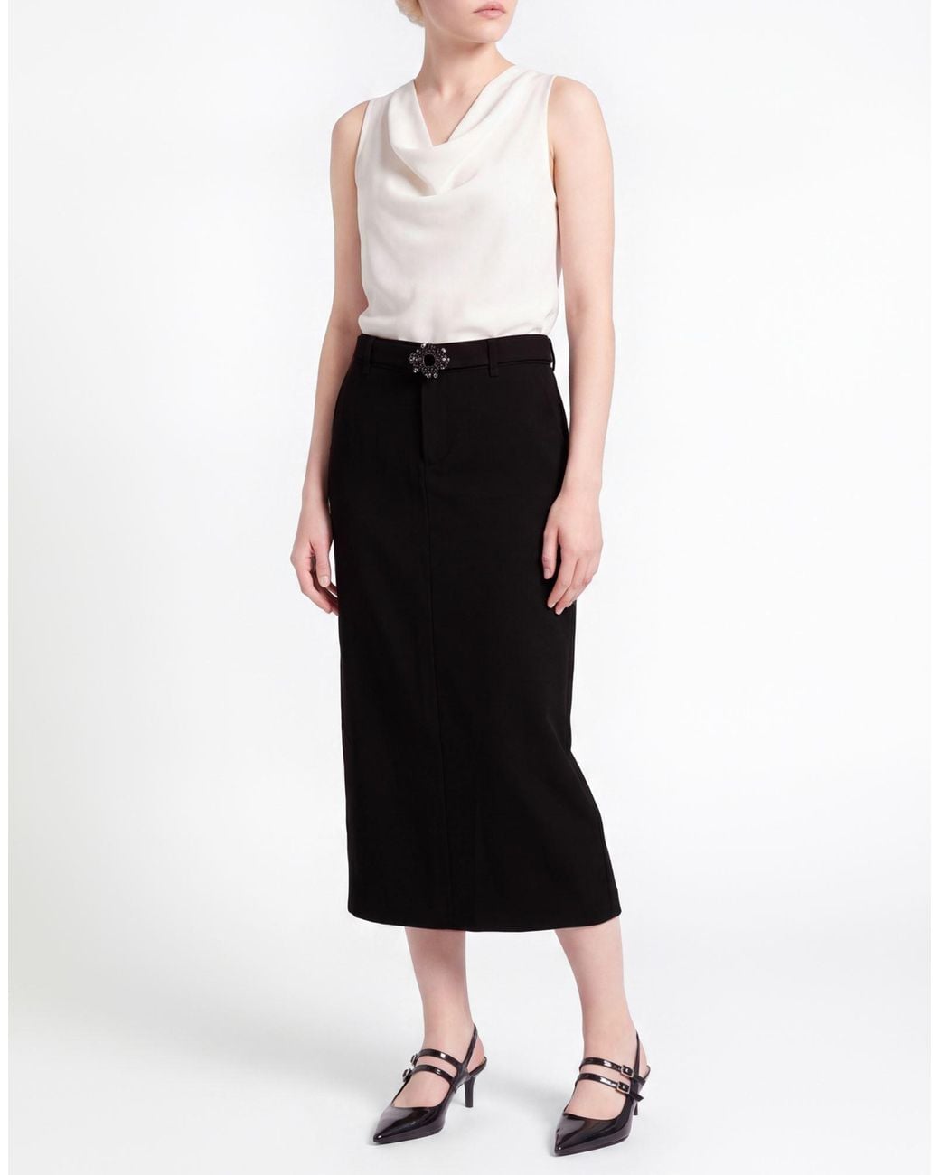 Liu Jo Black Midi Skirt