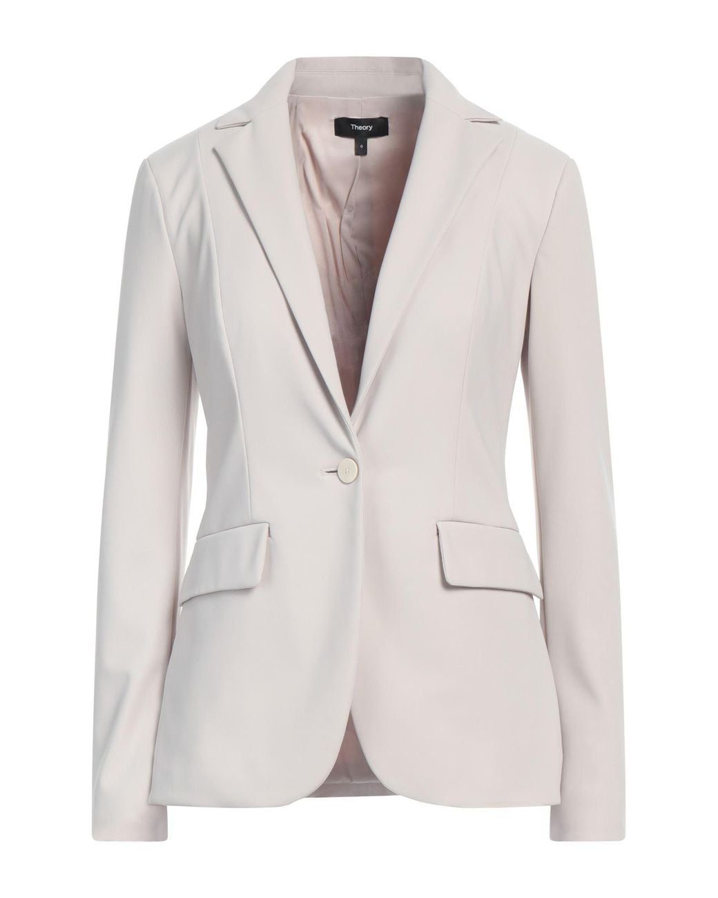 Theory White Blazer Polyamide, Elastane