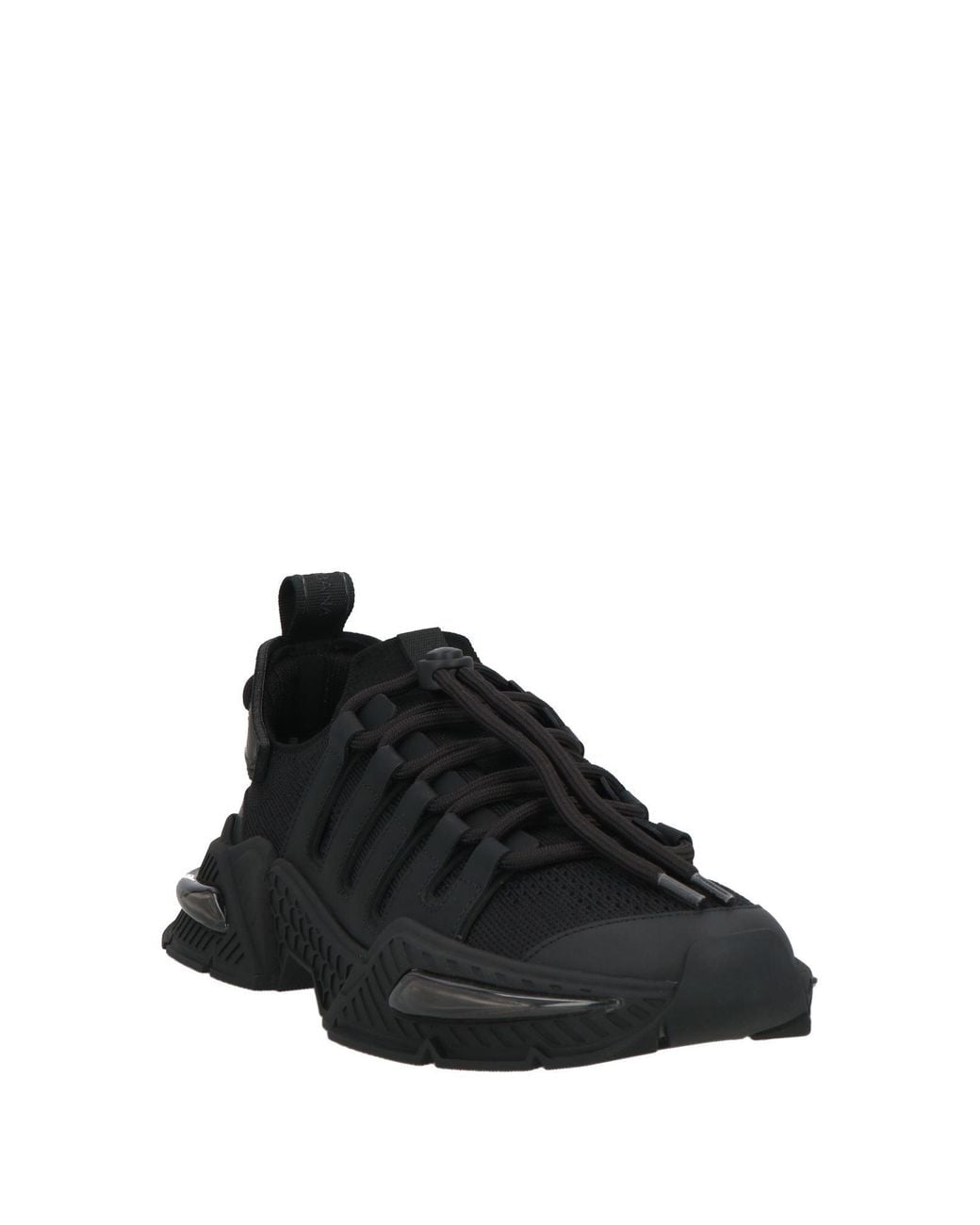 Dolce & Gabbana Black Snk Sneakers Calfskin, Polyamide, Viscose for men
