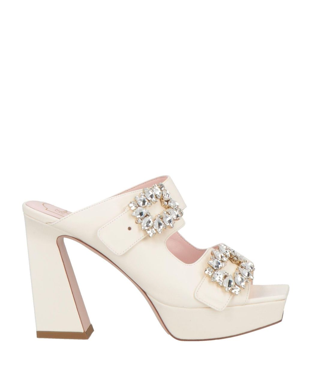 Roger Vivier White Cream Sandals Leather