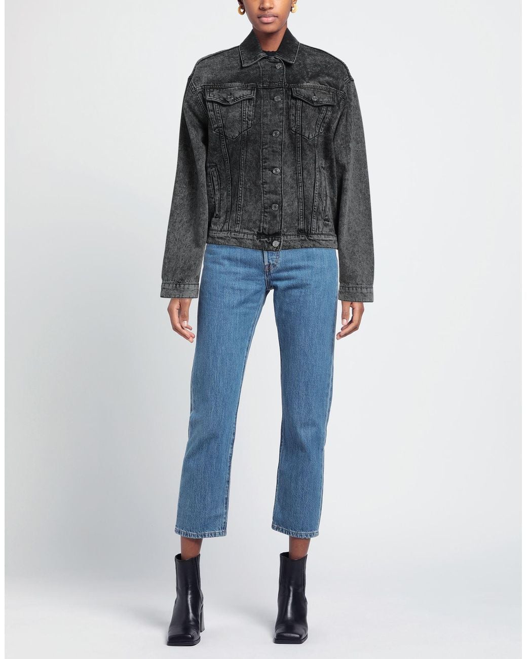 Karl Lagerfeld Black Denim Outerwear