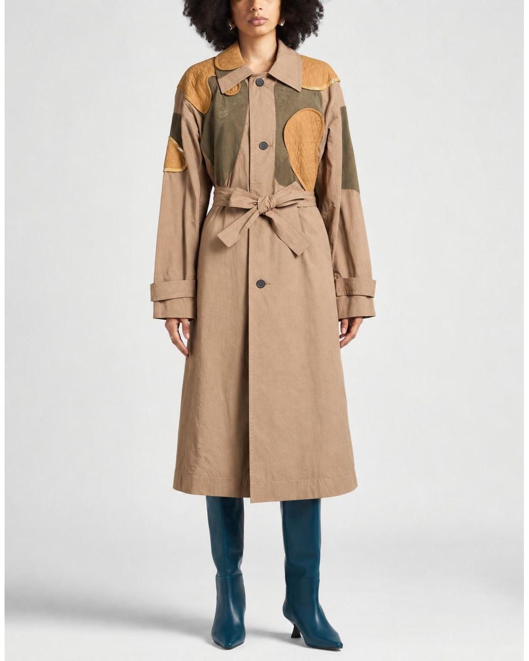 Craig Green Natural Khaki Overcoat & Trench Coat Cotton, Nylon