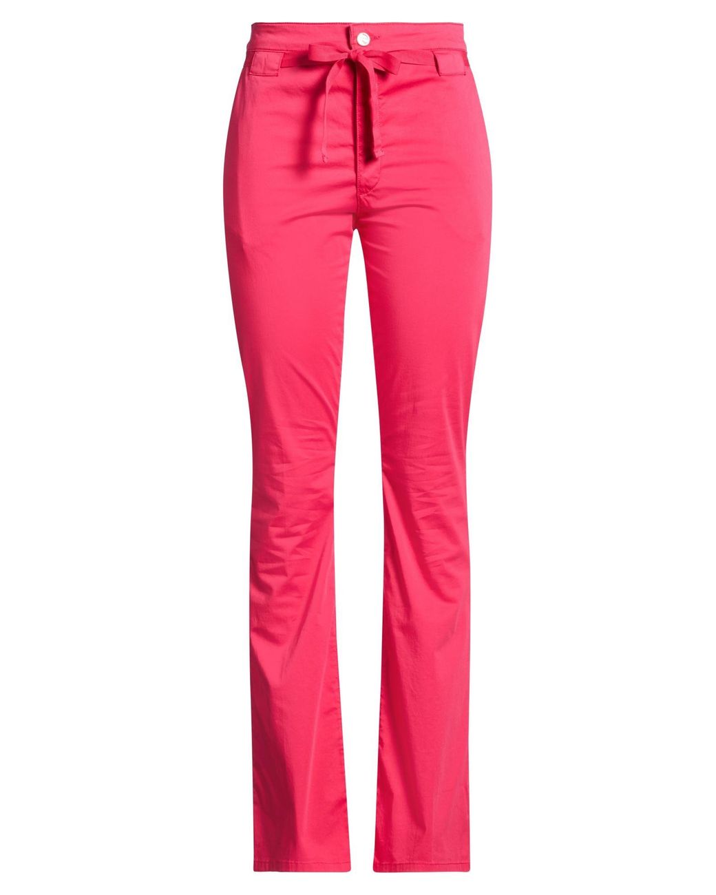 Blugirl Blumarine Pink Fuchsia Pants Cotton, Elastane