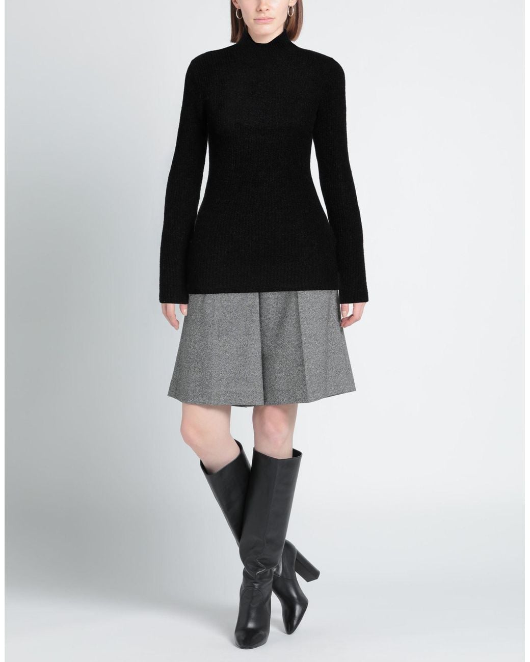 MSGM Black Rollkragenpullover