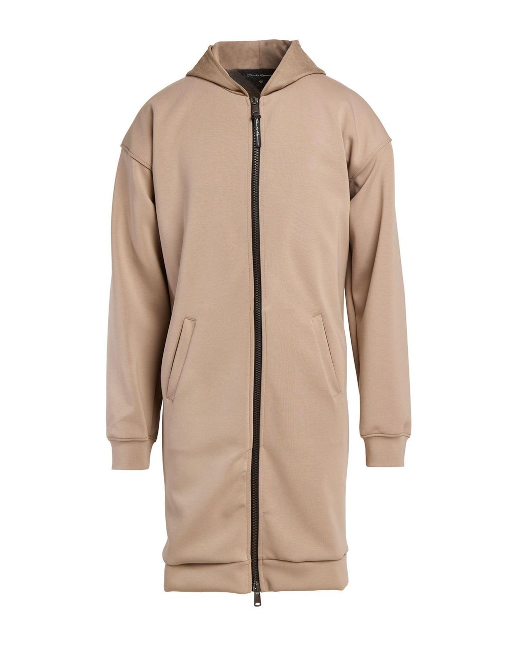 Takeshy Kurosawa Natural Sand Overcoat & Trench Coat Polyester, Elastane for men