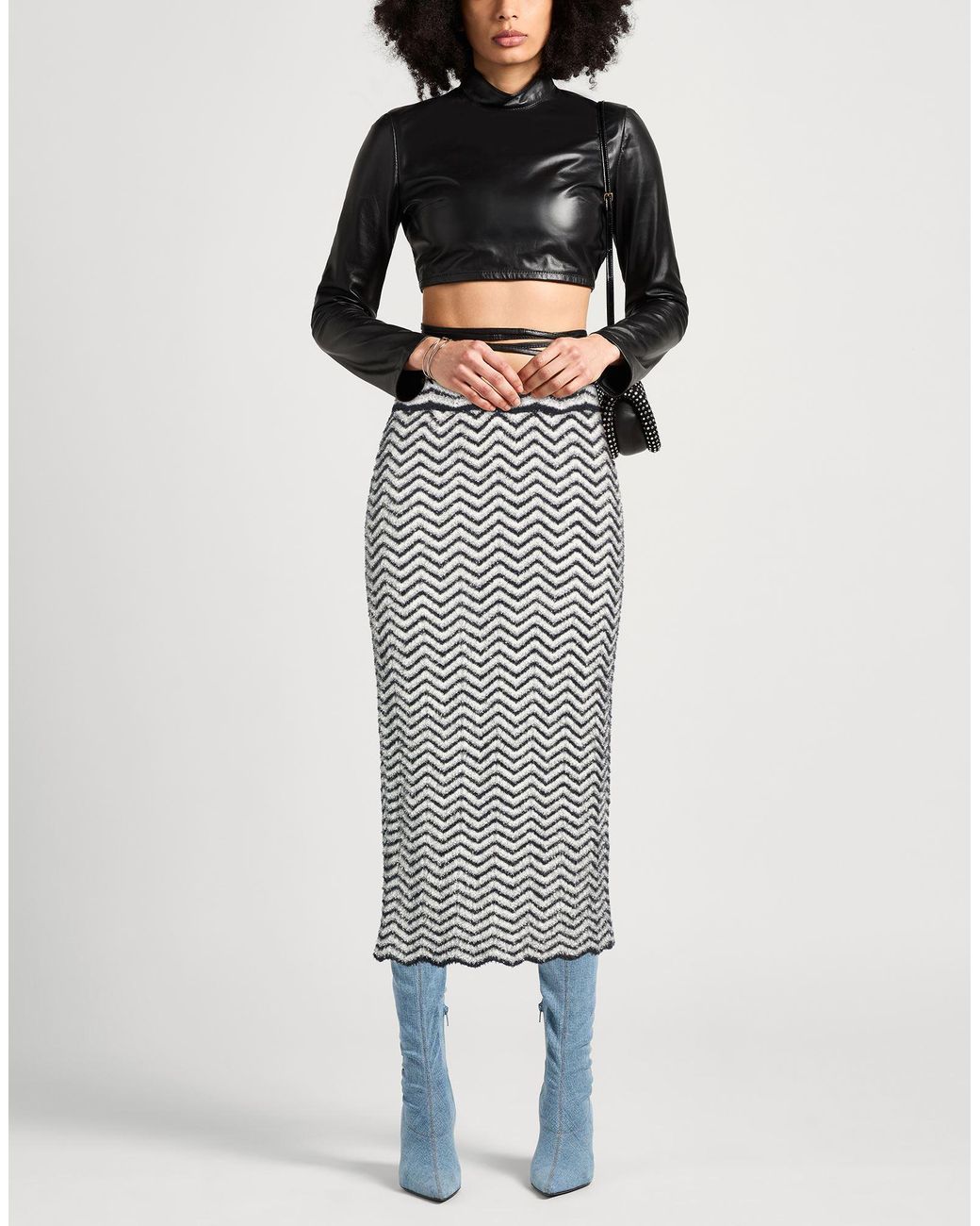 Jupe Midi Akep en coloris Gray