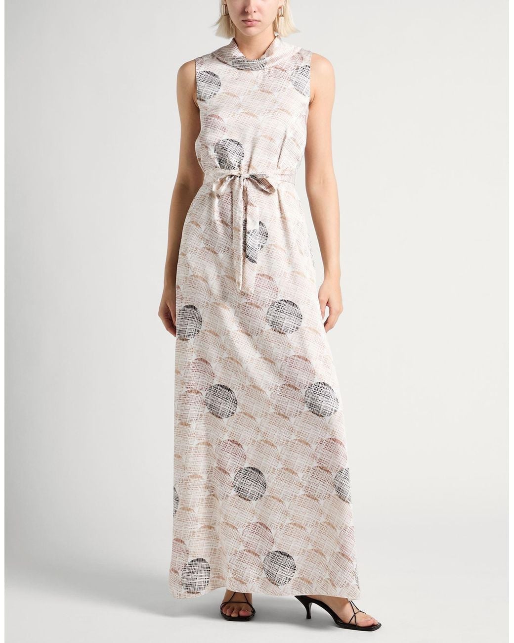 Peserico Natural Maxi Dress Polyester