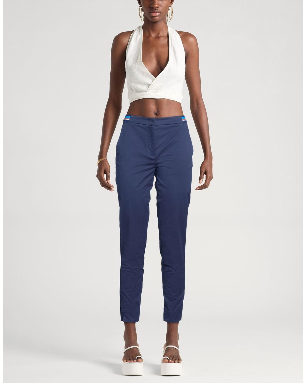 Harmont & Blaine Blue Pants Cotton, Elastane for men