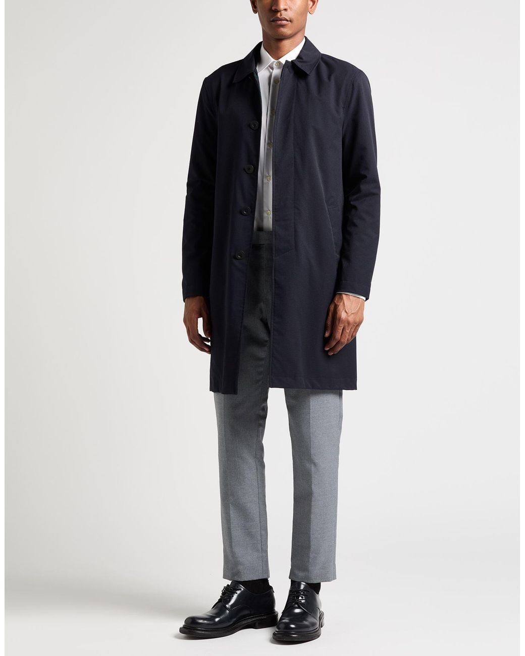 Slowear Blue Overcoat & Trench Coat for men