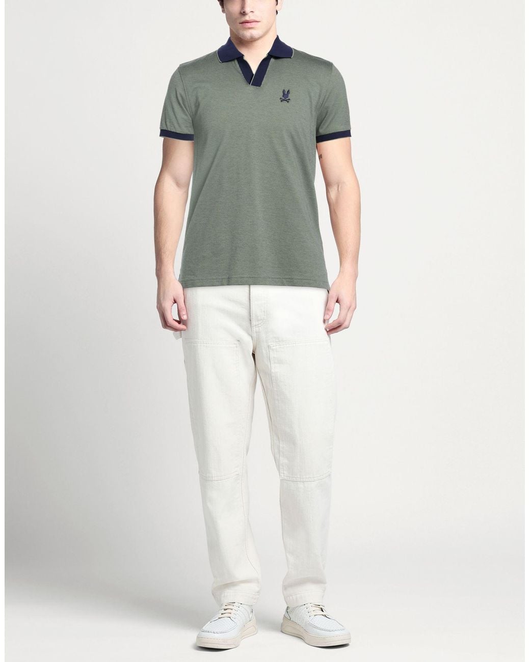 Psycho Bunny Green Polo Shirt Pima Cotton for men
